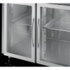 Tavolo refrigerato 2 porte a vetro con alzatina 1460x600x960/1030 mm