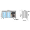 Tavolo refrigerato 2 porte a vetro con alzatina 1460x600x960/1030 mm