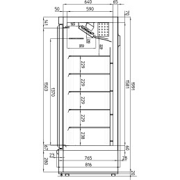 Mur de congélateur 3 portes pour congelé