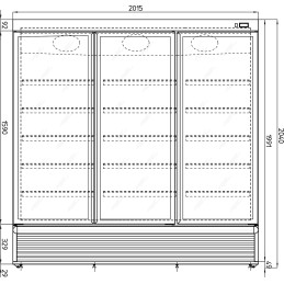 Mur de congélateur 3 portes pour congelé