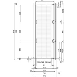 Mur de congélateur 3 portes pour congelé