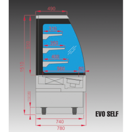 Self-Service-Vetrin L905 X P 1525 X H 1520