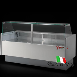 Banco refrigerato per salumi vetri dritti L1955XP895XH1200|Vetrine profondità 900 ventilate