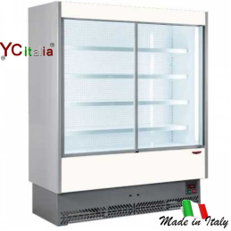 Murale refrigerato con porte L1330 X P 600 X H 1984 carne preconfezionata|Murali refrigerati con porte battenti