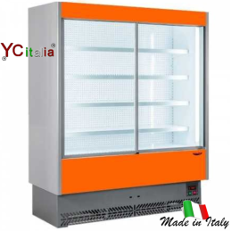 Murale refrigerato con porte L1330 X P 600 X H 1984 carne preconfezionata|Murali refrigerati con porte battenti