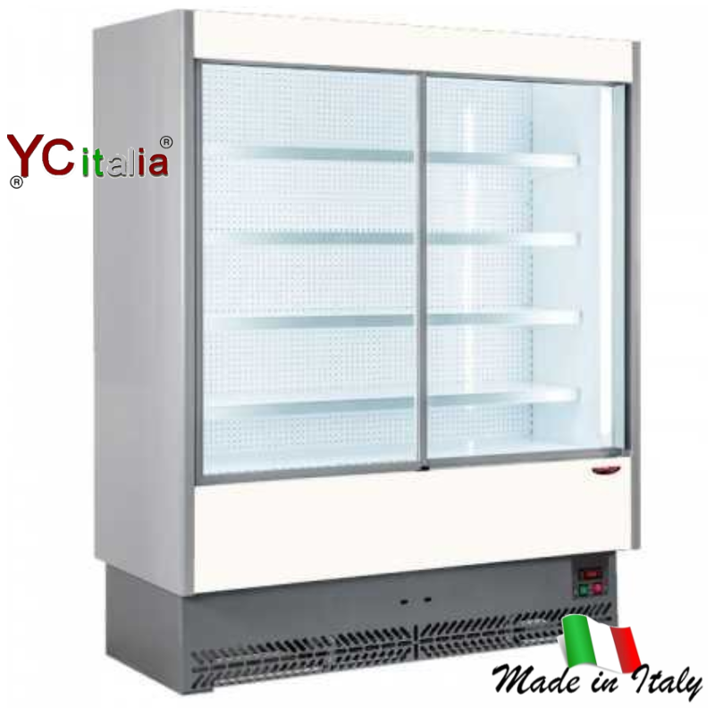 Murale refrigerato con porte L1330 X P 764 X H 2040 Salumi e Latticini