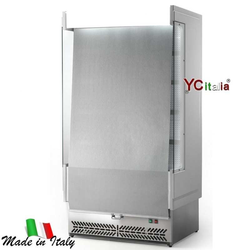 Murale refrigerato inox per salumi 1580|Espositori murali profondità 600