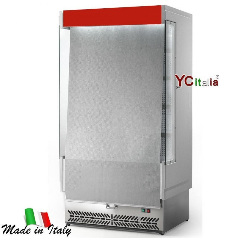 Murale refrigerato inox per salumi 1580|Espositori murali profondità 600