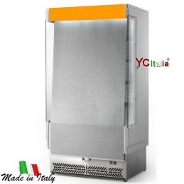 Espositore murale L2580 X P 764 X H 2040 refrigerato Salumi e Latticini|Espositori murali profondità 800