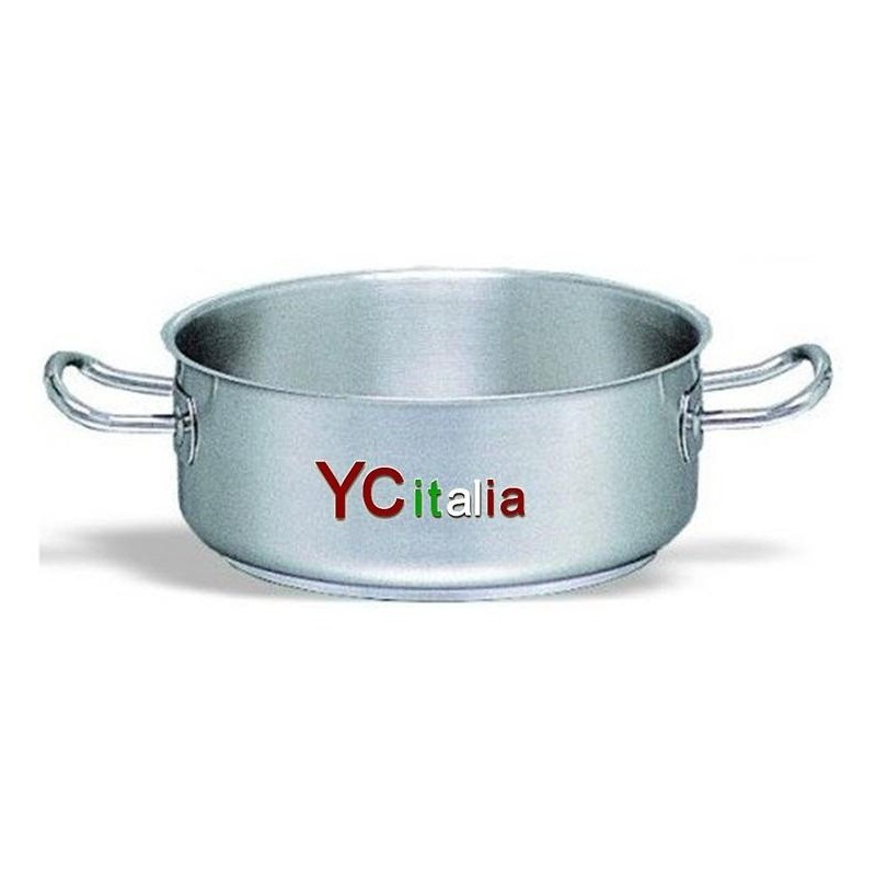 Casseruola bassa con 2 maniglie|Pentole in acciaio inox