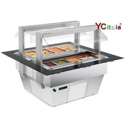 Buffet in acciaio refrigerato