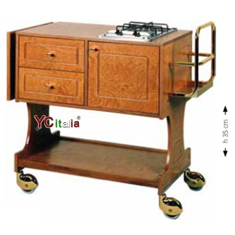 1 087,00 €F.A.R.H. Snc Di Bottacin Antonio & CFlambé trolley 1 plaque d'incendie 145x58x91 hChariots à bouteilles