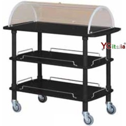 Carrello in legno noce110x55x114 h