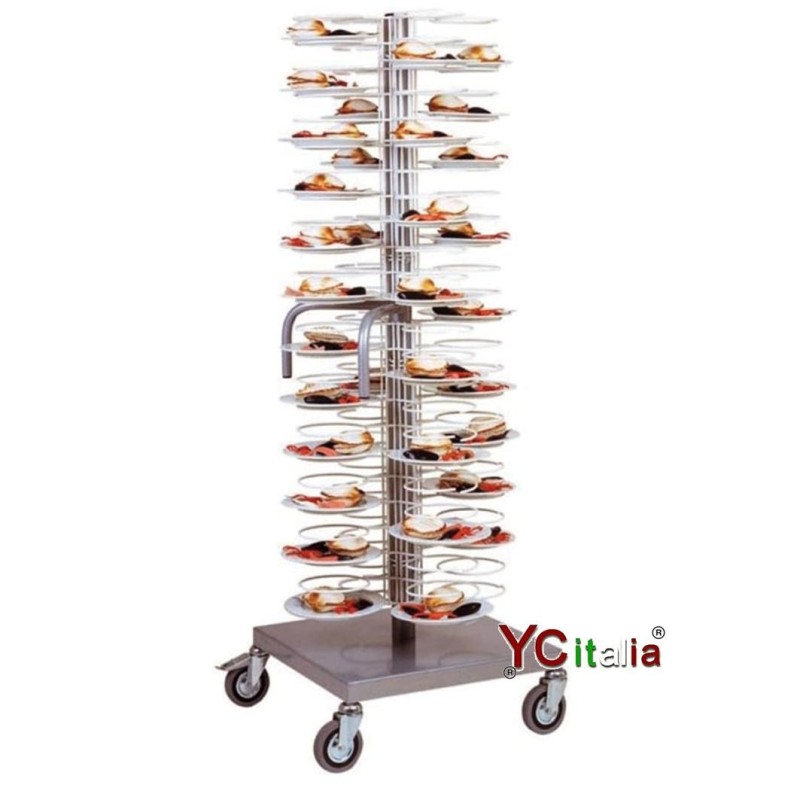 640,00 €F.A.R.H. Snc Di Bottacin Antonio & CCarrello portapiatti 96 piatti cromato ⌀ 18/23Square trolley