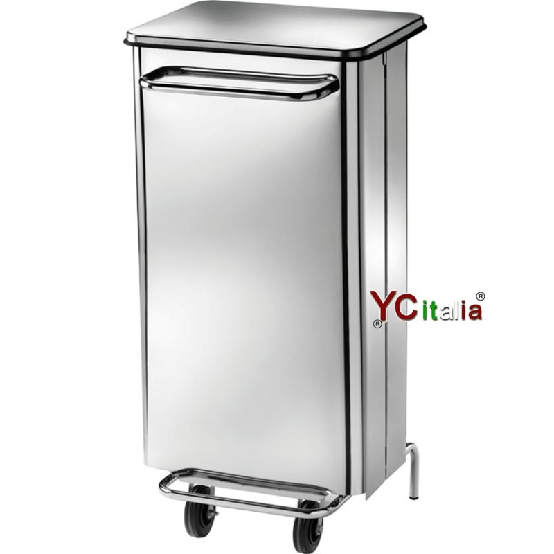 Pattumiera inox 490x500x1010 h/100 lt