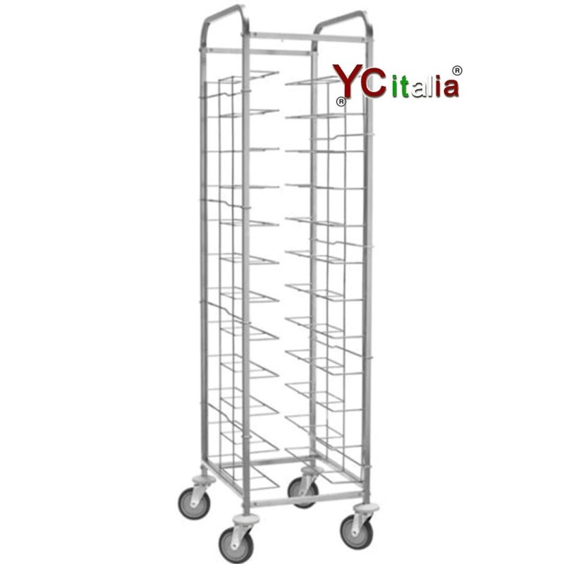 Carrello portavassoi 12 vassoi 52x62x185 h