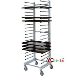 Carrello portavassoi 12 inox