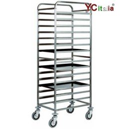 Carrello portavassoi 12 inox