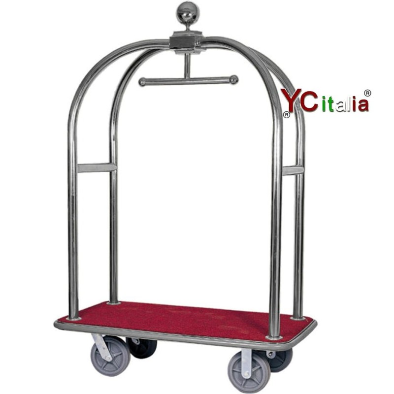 Chariot en acier inoxydable 124x64x190 h