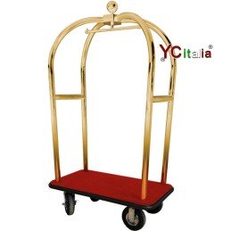 Carrello portavaligie ottonato 110x62x198 h