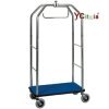 Chariot de bagages chromé 95x55x190 h