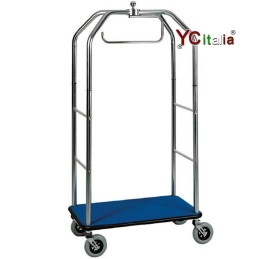 Carrello portavaligie cromato 95x55x190 h