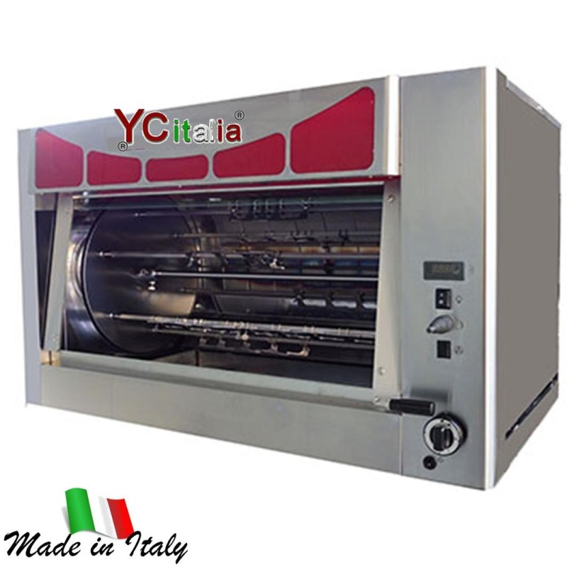 Girarrosto elettrico con vetro a scomparsa