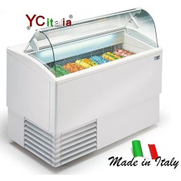 Vetrina 6 gusti con vetri curvi|Vetrine gelato