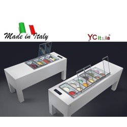 Vetrina gelato Bellevue per carapine|Linea professional Vetrine gelateria con carapine