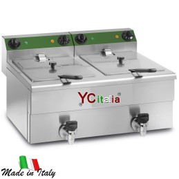 Friggitrice 7,5x7,5 lt393,00 €393,00 €Friggitrici snack professionale da banco due vasche profondita 600F.A.R.H. Snc Di Bottacin Antonio & C