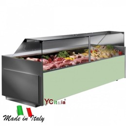 Vetrina macelleria 1520 vetri dritti|Banchi espositivi con refrigerazione statica