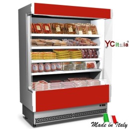 Espositore murale refrigerato inox L1080XP602XH1970|Espositori murali profondità 600