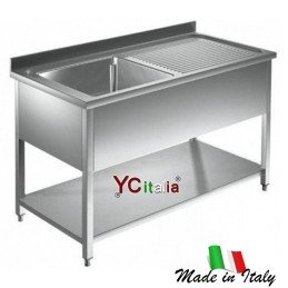 lavello inox con scolapiatti