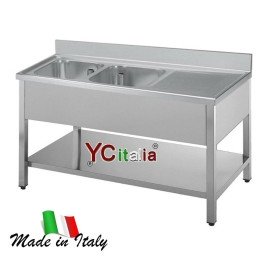 Lavatoio inox su gambe con...