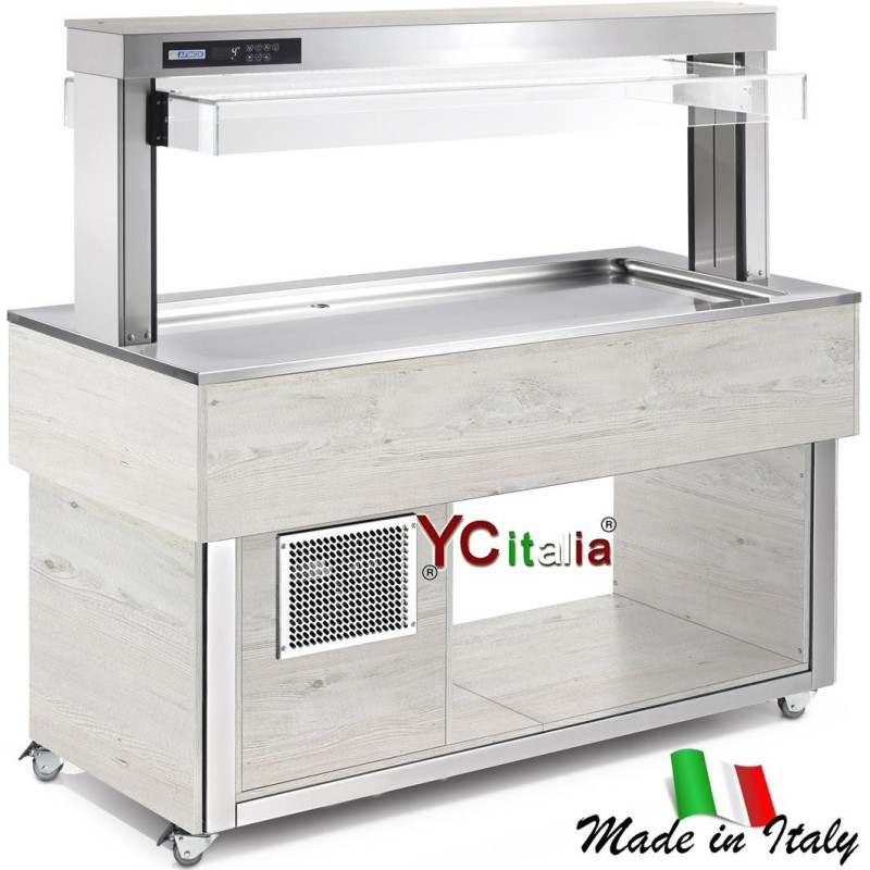 Buffet con piano refrigerato Lime