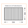 Piastra fry top rigato 550x350