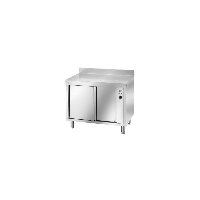 Tavolo inox caldo con alzatina p700