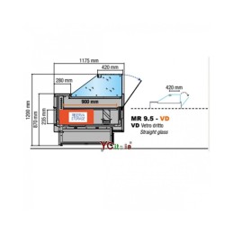 Banco macelleria 3830 vetri dritti