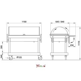 2 151,00 €F.A.R.H. Snc Di Bottacin Antonio & CChariot réfrigéré Artemide REF EUTChariots réfrigérés