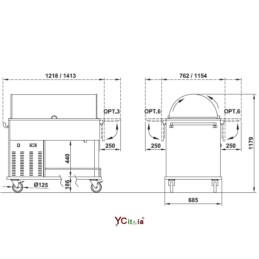 Carrello refrigerato in legno|Carrelli sala refrigerati
