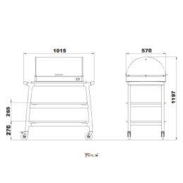 Carrello refrigerato per dolci