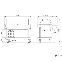 Gekühlte Servierwagen Artemide Ref 3/1