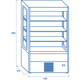 Murale refrigerato 1200x570x2000