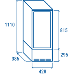 Frigorifero bibite 428x386x1110|Frigo bibite a 1 porta