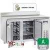 Tavolo refrigerato 2 porte ventilato 1350x700x950|Tavoli refrigerati inox 700 profondità