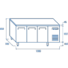 Tavolo refrigerato inox 3 porte ventilato