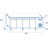 Banco refrigerato 4 porte ventilato