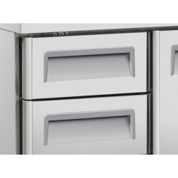 Tavolo refrigerato 4 cassetti scorrevoli|Tavoli refrigerati inox 700 profondità