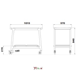 G. Wooden trolley Arianna 2