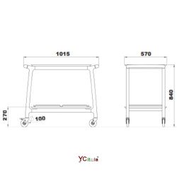 Carrello in legno Arianna 2